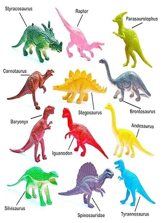 Mallexo Realistic Dragon Dinosaur Animals Figures Playset|12PCS Dino Animal Action Figurine for Kids Girls and Boys|Prehistoric Safari Dino Toyset Learning & Education Item Birthday Gift for Children - Image 3